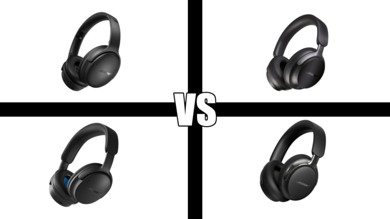 Bose QuietComfort and QuietComfort Ultra headphones compared side by side